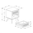 Baxton Studio Brown Finished Wood and Synthetic Rattan 2-Drawer Nightstand