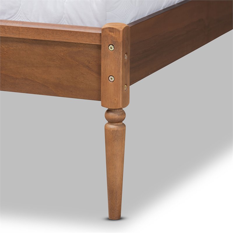 Baxton Studio Diantha Dark Grey and Brown Finished Wood Full Size Platform Bed