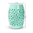 Baxton Studio Hallie Aqua Blue Finished Metal Outdoor Side Table