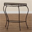 Baxton Studio Laraine Brown Metal Outdoor Console Table