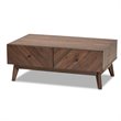 Baxton Studio Hartman Walnut Brown Finished Wood Coffee Table