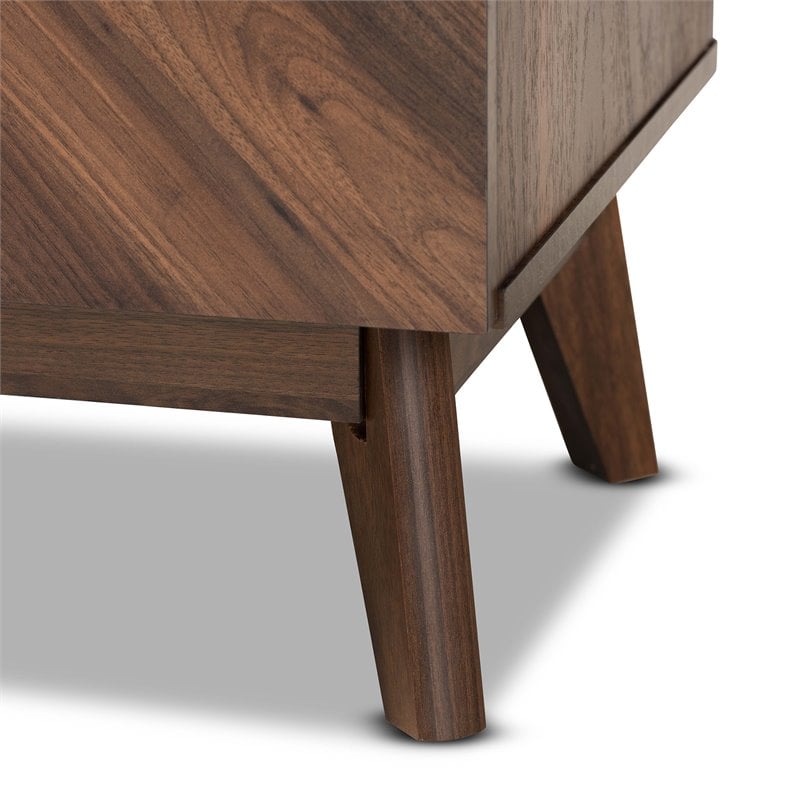 Baxton Studio Hartman Walnut Brown Finished Wood 3-Drawer Storage Chest
