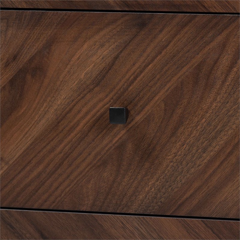 Baxton Studio Hartman Walnut Brown Finished Wood 6-Drawer Dresser