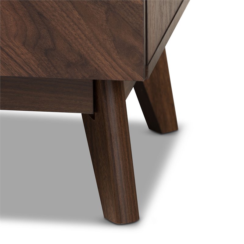 Baxton Studio Hartman Walnut Brown Finished Wood 6-Drawer Dresser