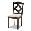 Baxton Studio Ruth Dark Brown Finished Wood 7-Piece Dining Set