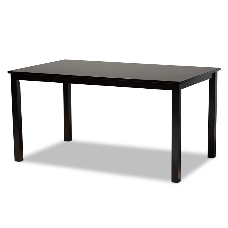 Baxton Studio Ruth Dark Brown Finished Wood 7-Piece Dining Set