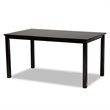 Baxton Studio Ruth Dark Brown Finished Wood 7-Piece Dining Set