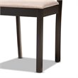 Baxton Studio Ruth Dark Brown Finished Wood 7-Piece Dining Set