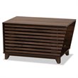 Baxton Studio Eckhart Walnut Brown Finished Wood Cat Litter Box Cover House