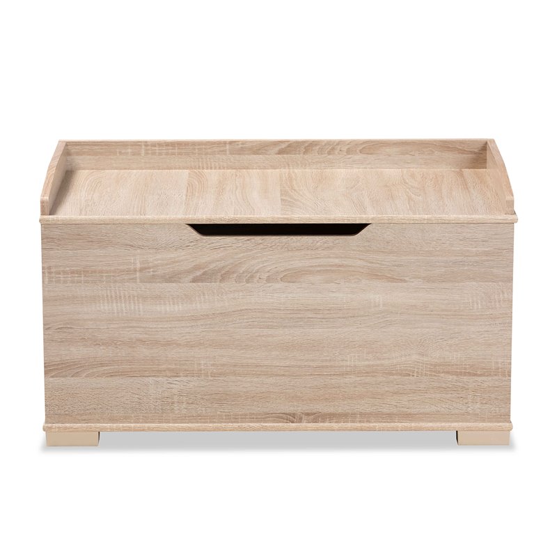 Baxton Studio Mariam Oak Finished Wood Cat Litter Box Cover House