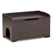 Baxton Studio Mariam Dark Brown Finished Wood Cat Litter Box Cover House
