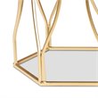 Baxton Studio Kalena Gold Metal End Table with Marble Tabletop