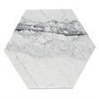 Baxton Studio Kalena Gold Metal End Table with Marble Tabletop