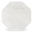 Baxton Studio Venedict Black Metal End Table with Marble Tabletop