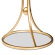 Baxton Studio Tarmon Gold Finished Metal End Table with Marble Tabletop