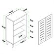 Baxton Studio Salma Walnut Brown Finished Wood 2-Door Shoe Storage Cabinet