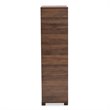 Baxton Studio Raina Brown and Black Finished Wood 2-Door Shoe Storage Cabinet