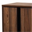 Baxton Studio Raina Brown and Black Finished Wood 2-Door Shoe Storage Cabinet