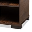 Baxton Studio Raina Brown and Black Finished Wood 2-Door Shoe Storage Cabinet