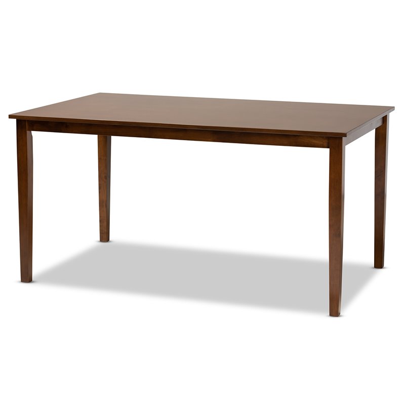 Baxton Studio Rosa Grey and Walnut Brown Finished Wood 7-Piece Dining Set