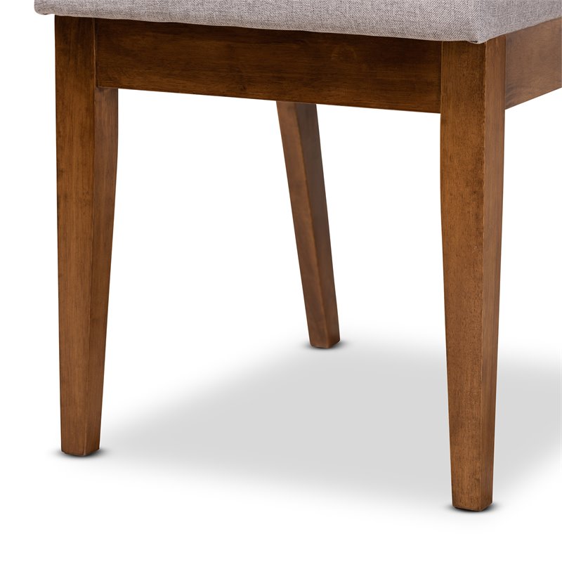 Baxton Studio Rosa Grey and Walnut Brown Finished Wood 7-Piece Dining Set