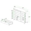 Baxton Studio Coolidge Brown Finished Wood 3-Door Shoe Storage Cabinet