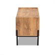 Baxton Studio Tasman Brown Finished Wood and Black Metal 2-Door TV Stand