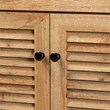 Baxton Studio Coolidge Oak Brown Finished Wood 5-Shelf Shoe Storage Cabinet