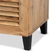 Baxton Studio Coolidge Oak Brown Finished Wood 5-Shelf Shoe Storage Cabinet