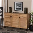 Baxton Studio Coolidge Oak Brown Finished Wood 3-Door Shoe Storage Cabinet