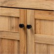 Baxton Studio Glidden Oak Brown Finished Wood 1-Drawer Shoe Storage Cabinet