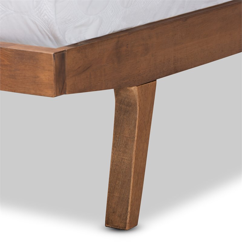 Baxton Studio Jarlan Gray and Brown Finished Wood Queen Size Platform Bed