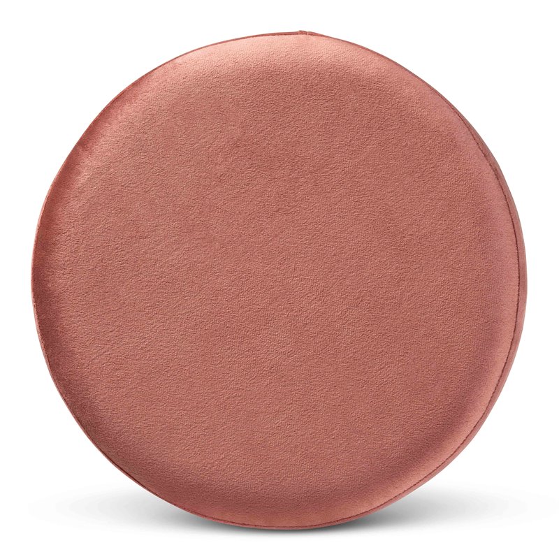 Baxton Studio Chaela Blush Pink Velvet and Gold Finished Metal Ottoman