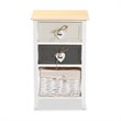 Baxton Studio Diella Multi-Colored Wood 2-Drawer Storage Unit with Basket
