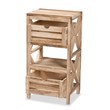 Baxton Studio Mandell Natural Brown Finished Wood 2-Drawer Storage Unit