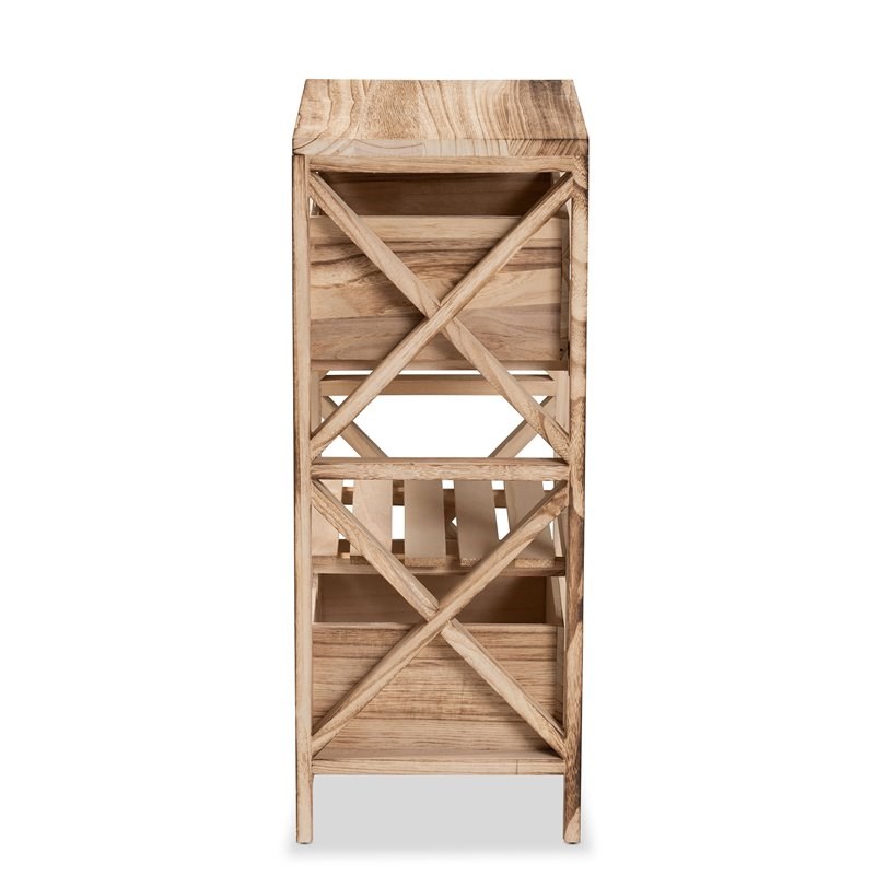 Baxton Studio Mandell Natural Brown Finished Wood 2-Drawer Storage Unit