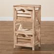Baxton Studio Mandell Natural Brown Finished Wood 2-Drawer Storage Unit
