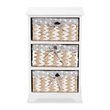 Baxton Studio Rianne White Finished Wood 3-Basket Storage Unit