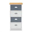 Baxton Studio Calandra Oak Brown and Multi-Colored Wood 4-Drawer Storage Unit