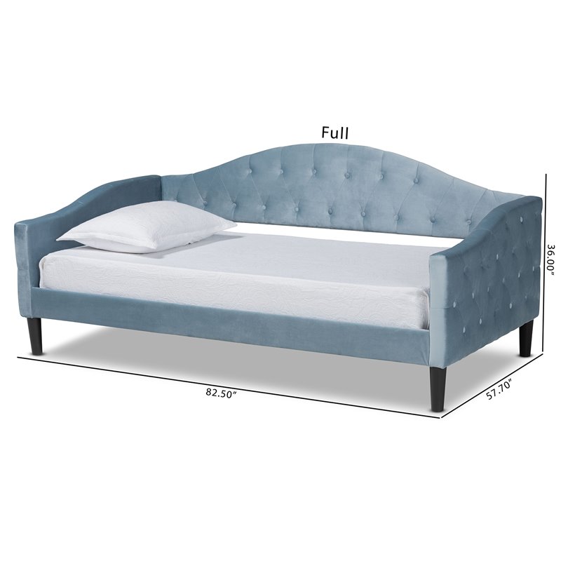 Baxton Studio Benjamin Light Blue and Dark Brown Finished Wood Twin Size Daybed