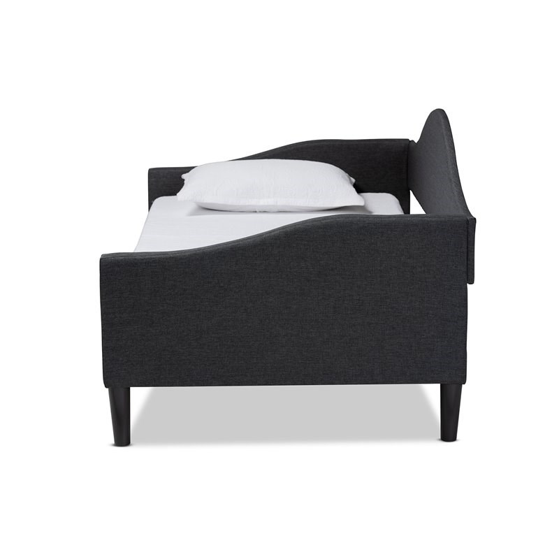 Baxton Studio Milligan Charcoal and Dark Brown Finished Wood Twin Size Daybed