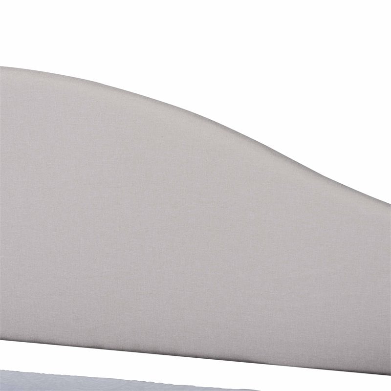 Baxton Studio Milligan Beige Fabric and Brown Finished Wood Full Size Daybed