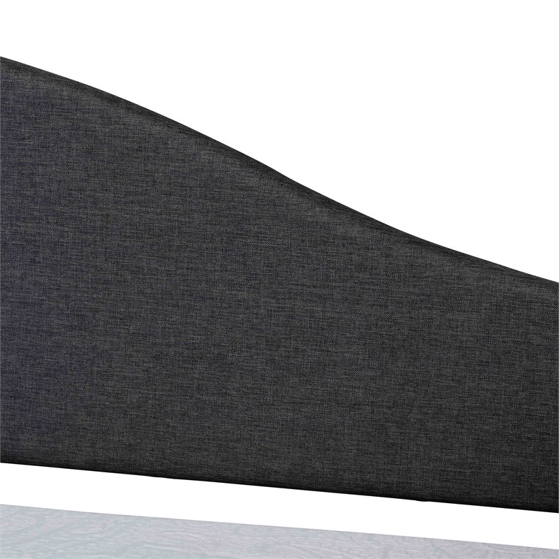 Baxton Studio Milligan Charcoal Fabric and Brown Finished Wood Full Size Daybed