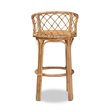 Baxton Studio Orchard Modern Bohemian Natural Brown Rattan Bar Stool