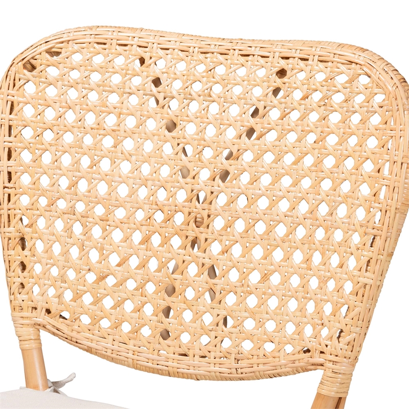 Baxton Studio Nadira Modern Brown Finished Rattan Dining Chair