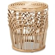 Baxton Studio Edena Modern Bohemian Natural Brown Finished Rattan End Table