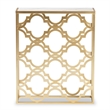 Baxton Studio Calanthe Contemporary Gold Metal Console Table with Marble Top