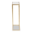 Baxton Studio Calanthe Contemporary Gold Metal Console Table with Marble Top
