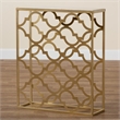 Baxton Studio Calanthe Contemporary Gold Metal Console Table with Marble Top
