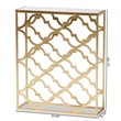 Baxton Studio Calanthe Contemporary Gold Metal Console Table with Marble Top